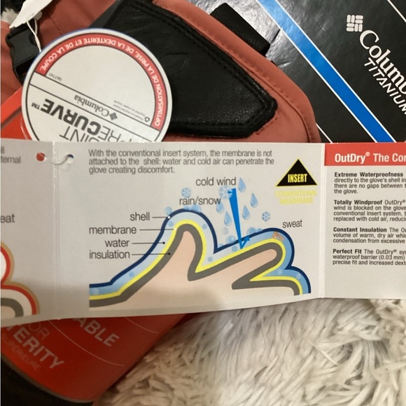 Columbia Titanium Peak Pursuit Winter glove Woman’s size medium NWT - Picture 4 of 13